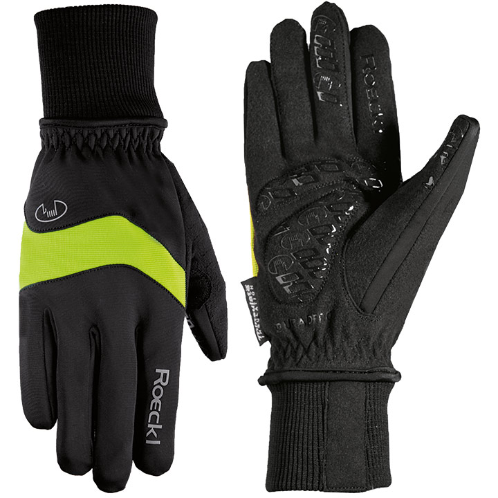 ROECKL Palacino zwart-geel winterhandschoenen, voor heren, Maat 6,5, Fiets hands