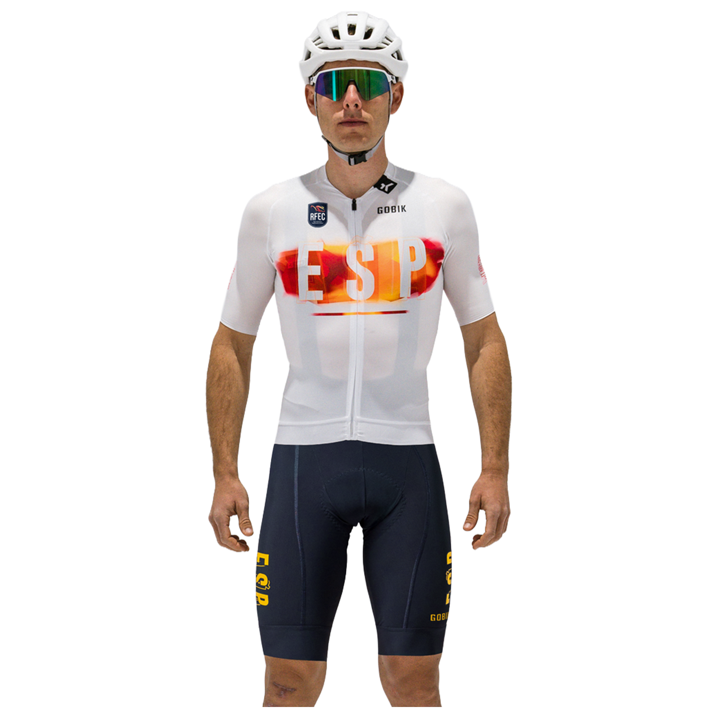SPAANS NATIONAAL TEAM 2025 Set (fietsshirt + fietsbroek) set (2 artikelen), voor