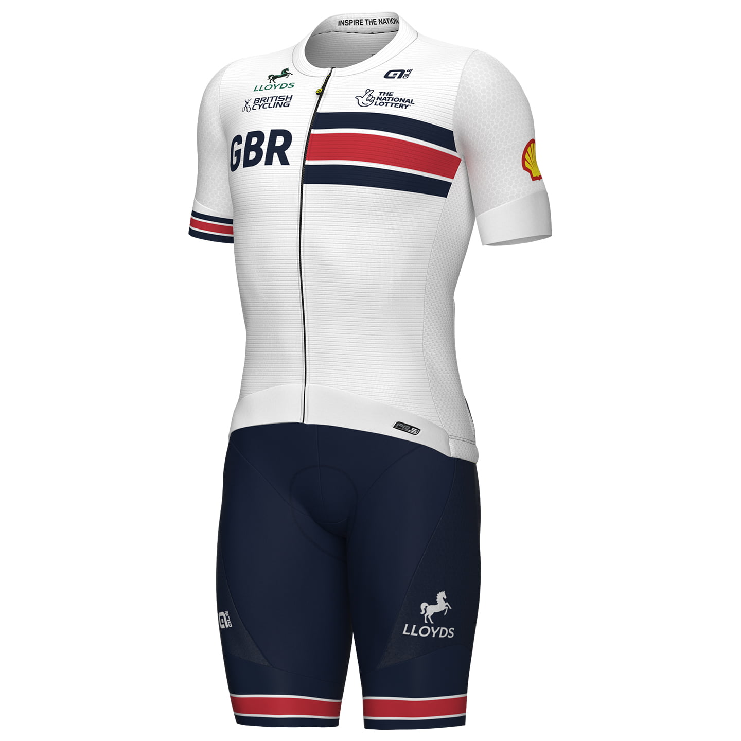 BRITS NATIONAAL TEAM Race 2025 Set (fietsshirt + fietsbroek) set (2 artikelen),