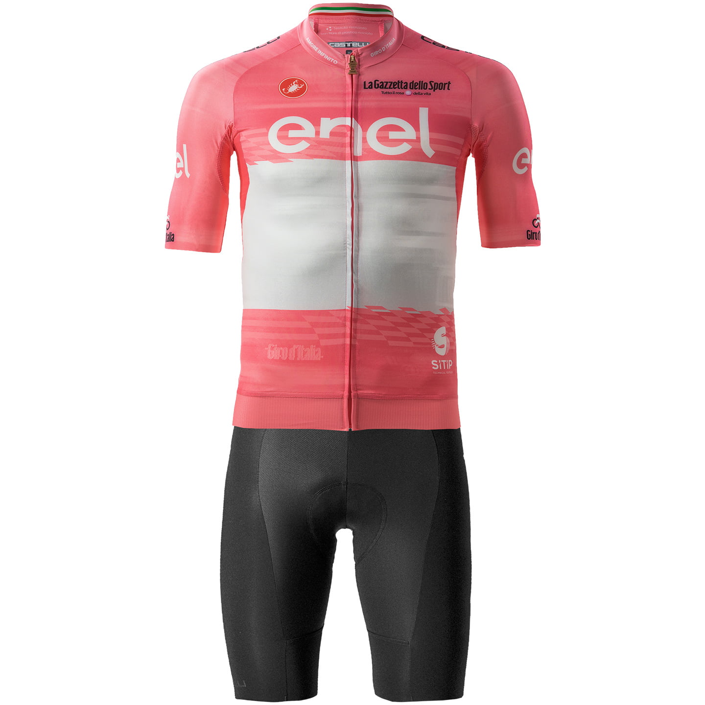 GIRO D’ITALIA Maglia Rosa Race 2023 Set (cycling jersey + cycling shorts) Set (2 pieces), for men, Cycling clothing