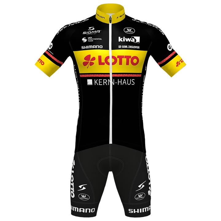 LOTTO KERNHAUS 2020 Set (fietsshirt + fietsbroek), voor heren, Fietskleding