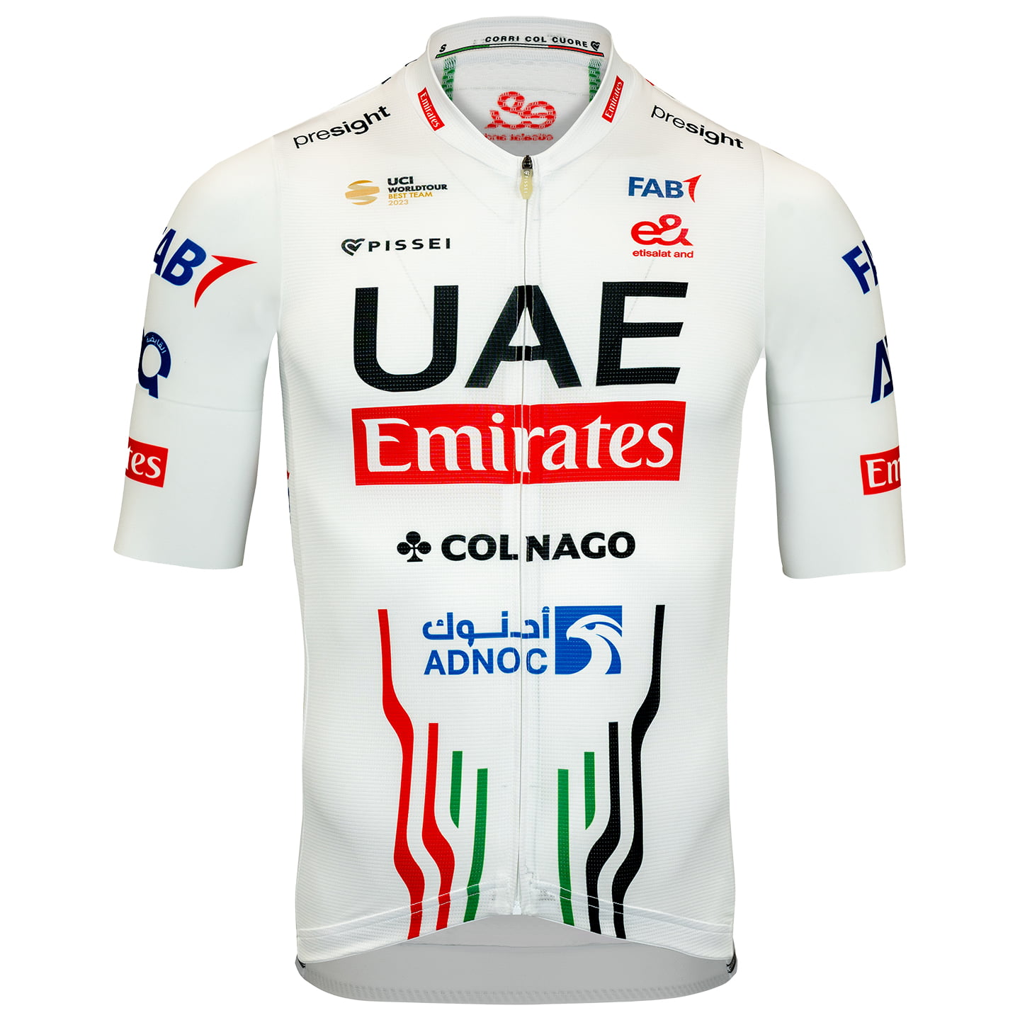 UAE TEAM EMIRATES 2024 Short Sleeve Jersey, for men, size XS