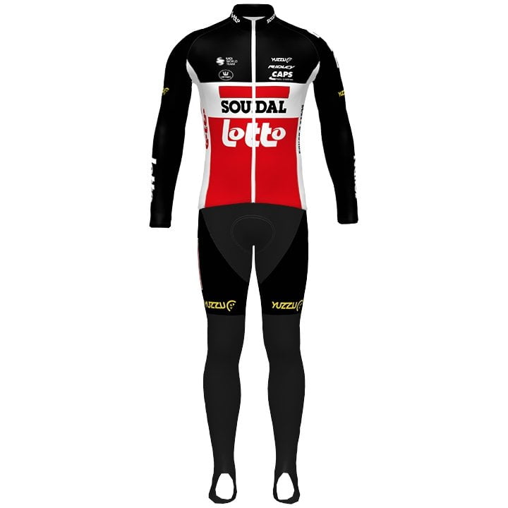 SOUDAL LOTTO 2021 Set (winter jacket + cycling tights), for men