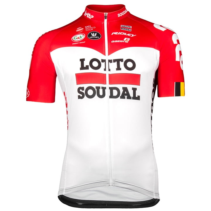 Lotto Soudal Aero 2018 Short Sleeve Jersey Short Sleeve Jersey, for men, size L, Cycling shirt, Cycle clothing