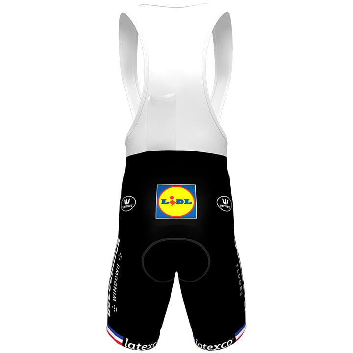 DECEUNINCK-QUICK STEP Krótkie spodnie na szelkach Mistrz Francji w jeździe na czas 2021
