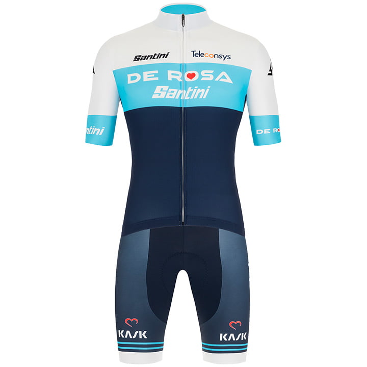 TEAM DE-ROSA SANTINI 2021 Set (fietsshirt + fietsbroek), voor heren, Fietskledin