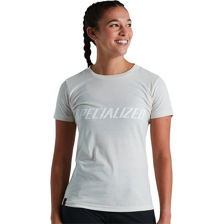SPECIALIZED Dames-T-shirt Wordmark, Maat S, MTB shirt, Mountainbike kleding