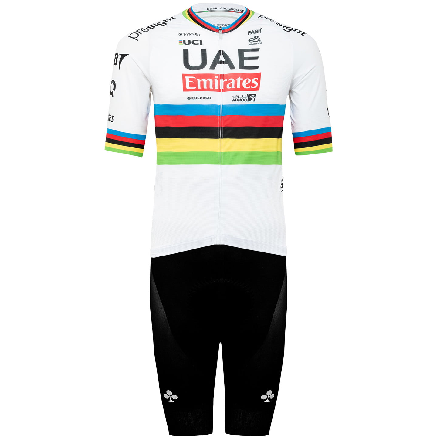 UAE Team Emirates Wereldkampioen 2024 Set (fietsshirt + fietsbroek) set (2