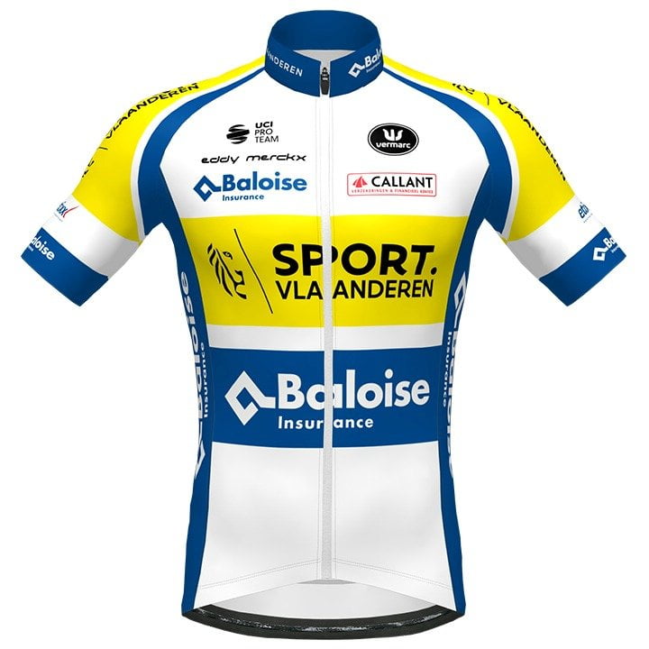 SPORT VLAANDEREN-BALOISEE 2021 Short Sleeve Jersey, for men, size 2XL, Cycle shirt, Bike gear