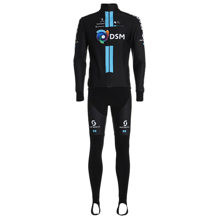 TEAM DSM 2021 Set (winter fietsjack + lange koersbroek) set (2 artikelen), voor