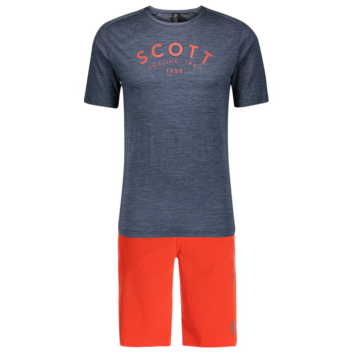 SCOTT Trail Flow Merino Set (fietsshirt + fietsbroek) set (2 artikelen), voor he