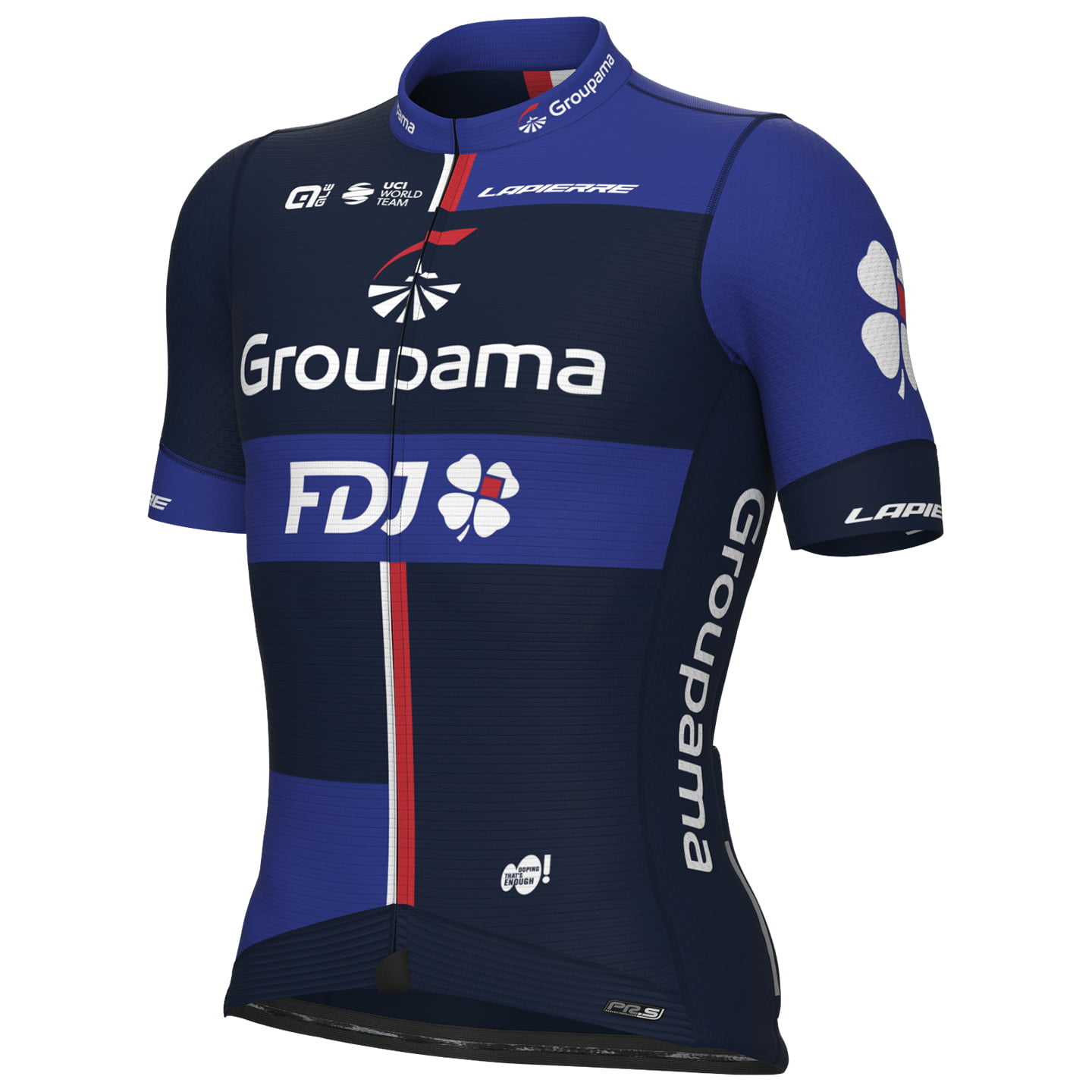 GROUPAMA-FDJ Short Sleeve Jersey PR.S 2023 red - dark blue - white