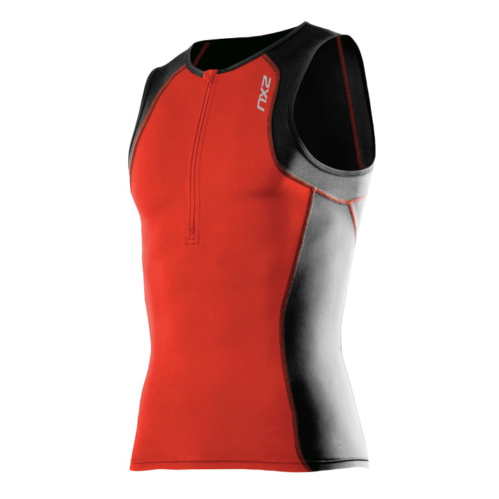 2XU G:2 Active Tri Singlet, orange-black, for men, size S, Triathlon top, Triathlon clothing