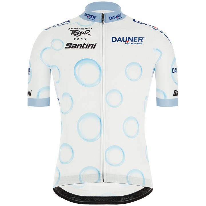 DEUTSCHLAND TOUR White Jersey 2019 Leader of the young rider Short Sleeve Jersey, for men, size S, Cycling jersey, Cycling clothing