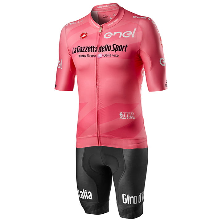 GIRO D'ITALIA Maglia Rosa Race 2020 Set (fietsshirt + fietsbroek), voor heren, F