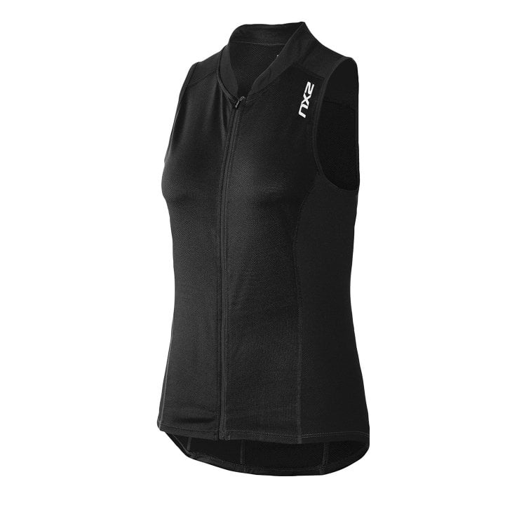 2XU Active Multi-Sport Women’s Tri Singlet, black, size L, Triathlon top, Triathlon clothing