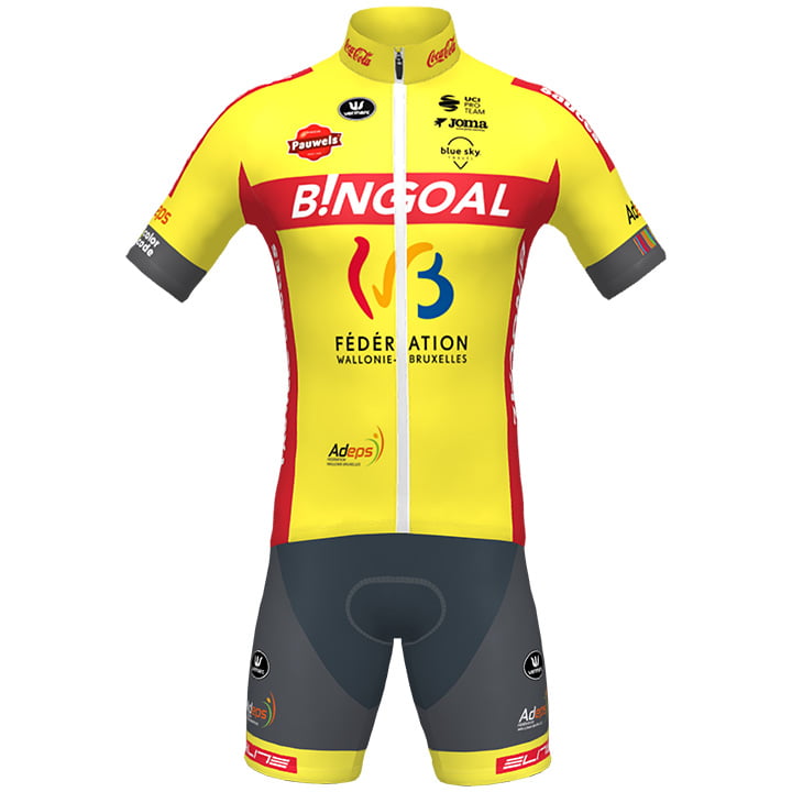 WALLONIE BRUXELLES 2021 Set (cycling jersey + cycling shorts), for men, Cycling clothing