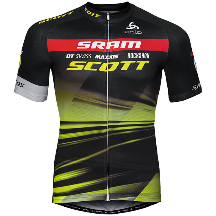 Scott SRAM 2019 Short Sleeve Jersey neon yellow - black | BOBSHOP
