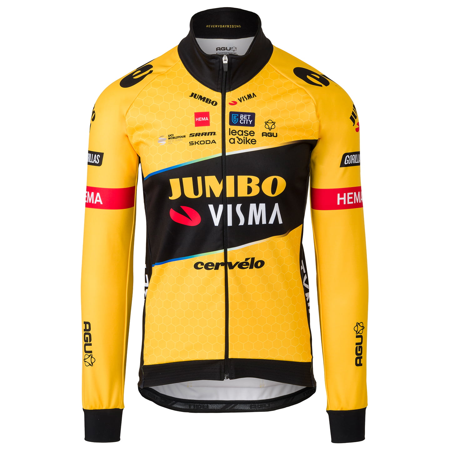 TEAM JUMBO VISMA 2023 Thermal Jacket, for men, size XL, Winter jacket, Bike gear
