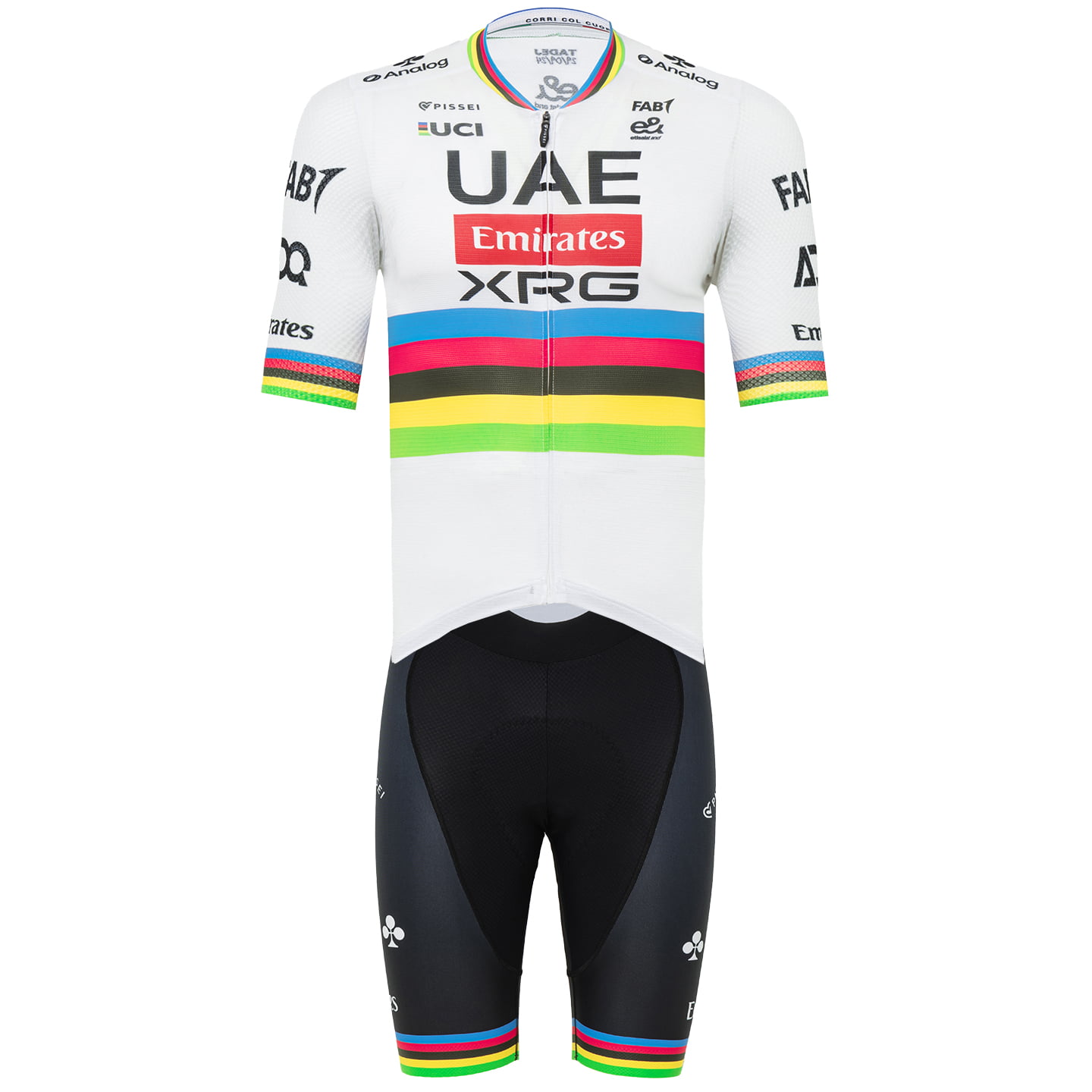 (fietsshirt + fietsbroek) UAE Team Emirates -XRG Wereldkampioen Race 2025 Set (2