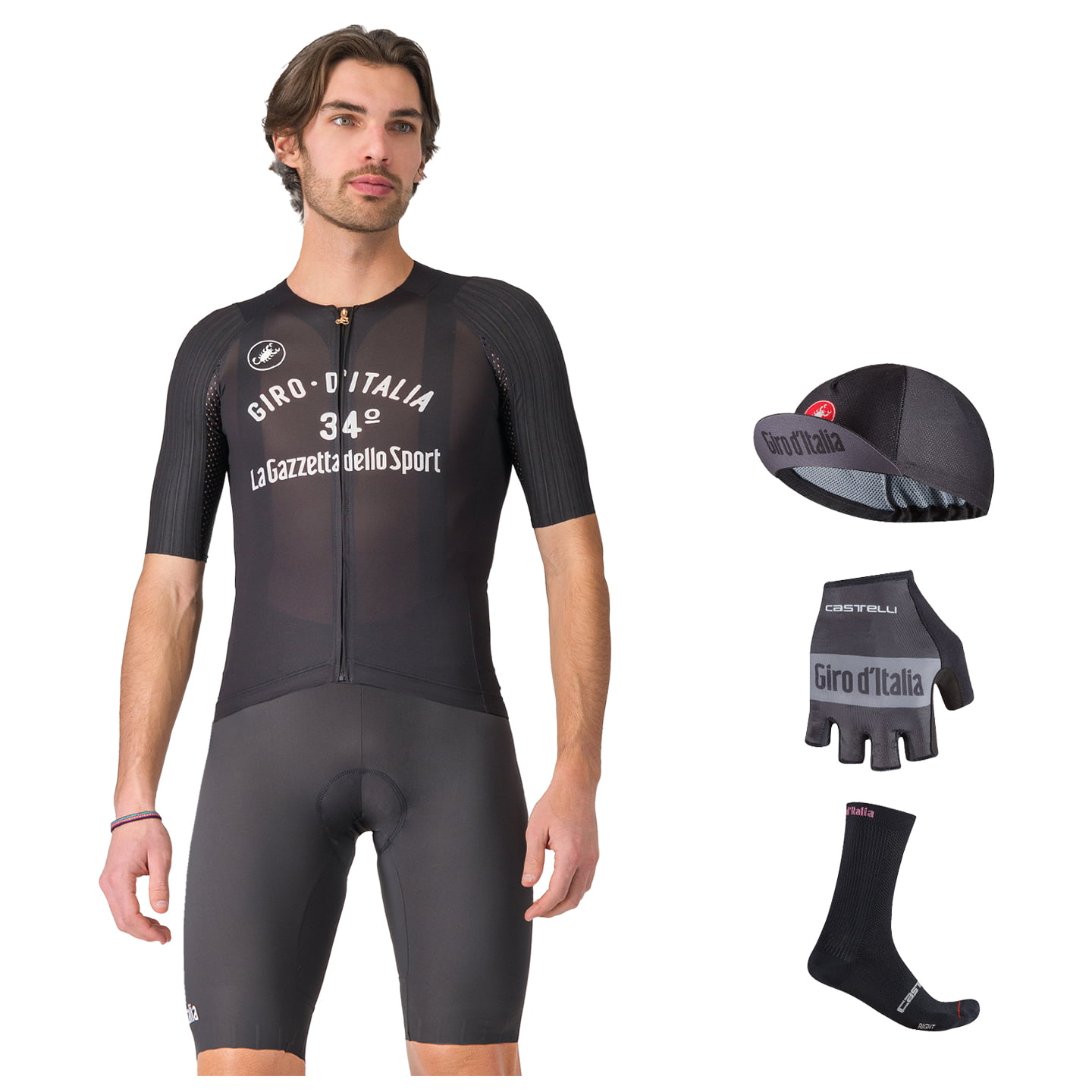 GIRO D'ITALIA Vintage Maglia Nera 3 Maxi-Set (5 stukken) maxiset (5 artikelen),