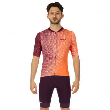 Santini SS23 PURISM Race S/S jersey Coral Sleek Fit for Woman – Enjoybike