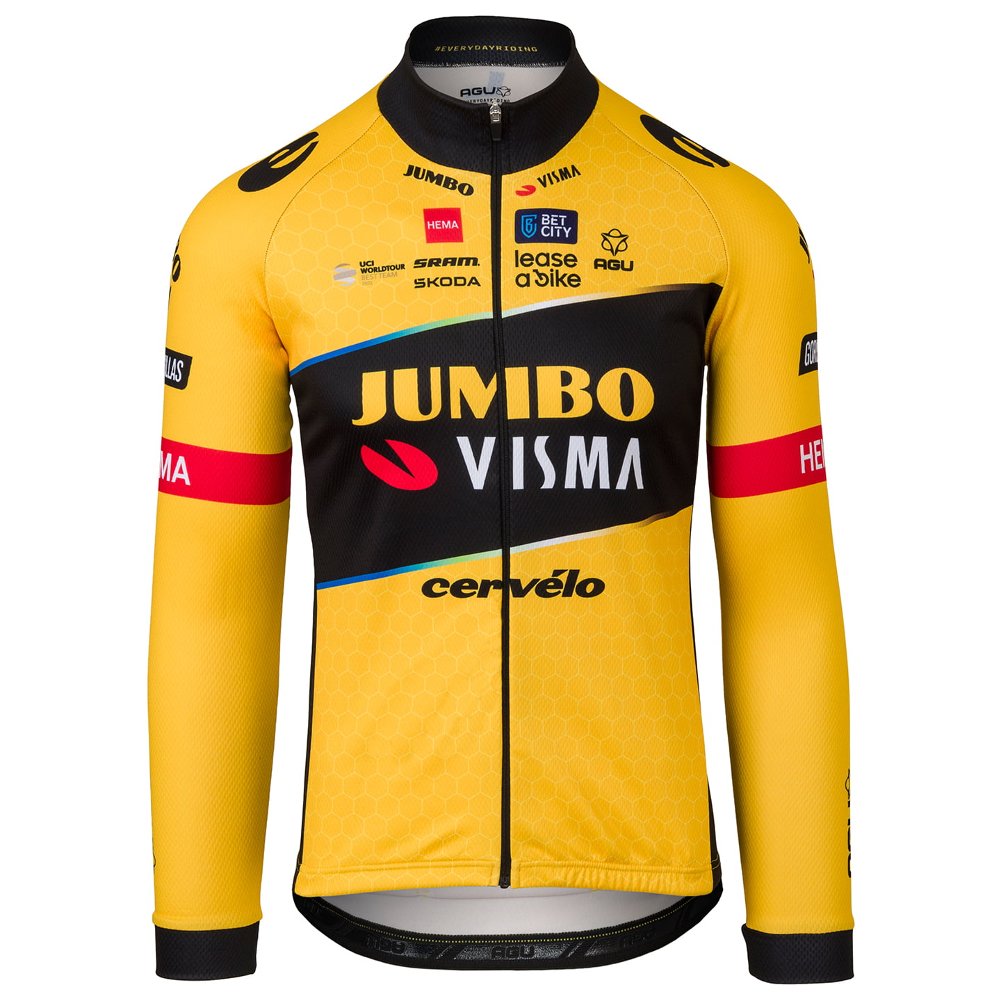 TEAM JUMBO-VISMA 2023 Long Sleeve Jersey, for men, size 3XL, Bike shirt, Cycling gear