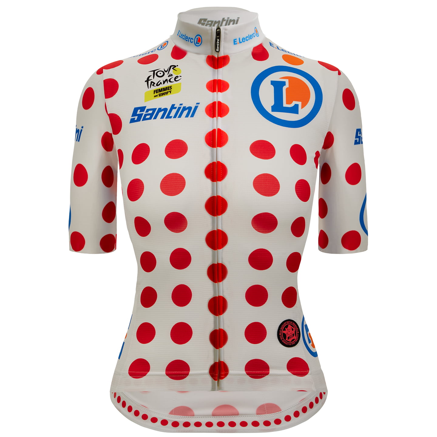 TOUR DE FRANCE Femmes avec Zwift Damesshirt bolletjestrui 2024 damesfietsshirt,