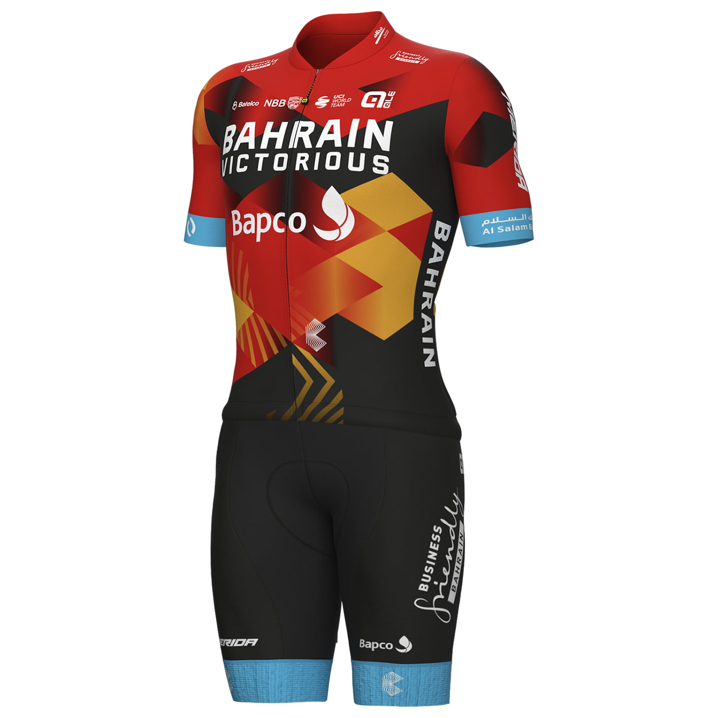 BAHRAIN- VICTORIOUS Prime 2023 Set (cycling jersey + cycling shorts) Set (2 pieces), for men, Cycling clothing