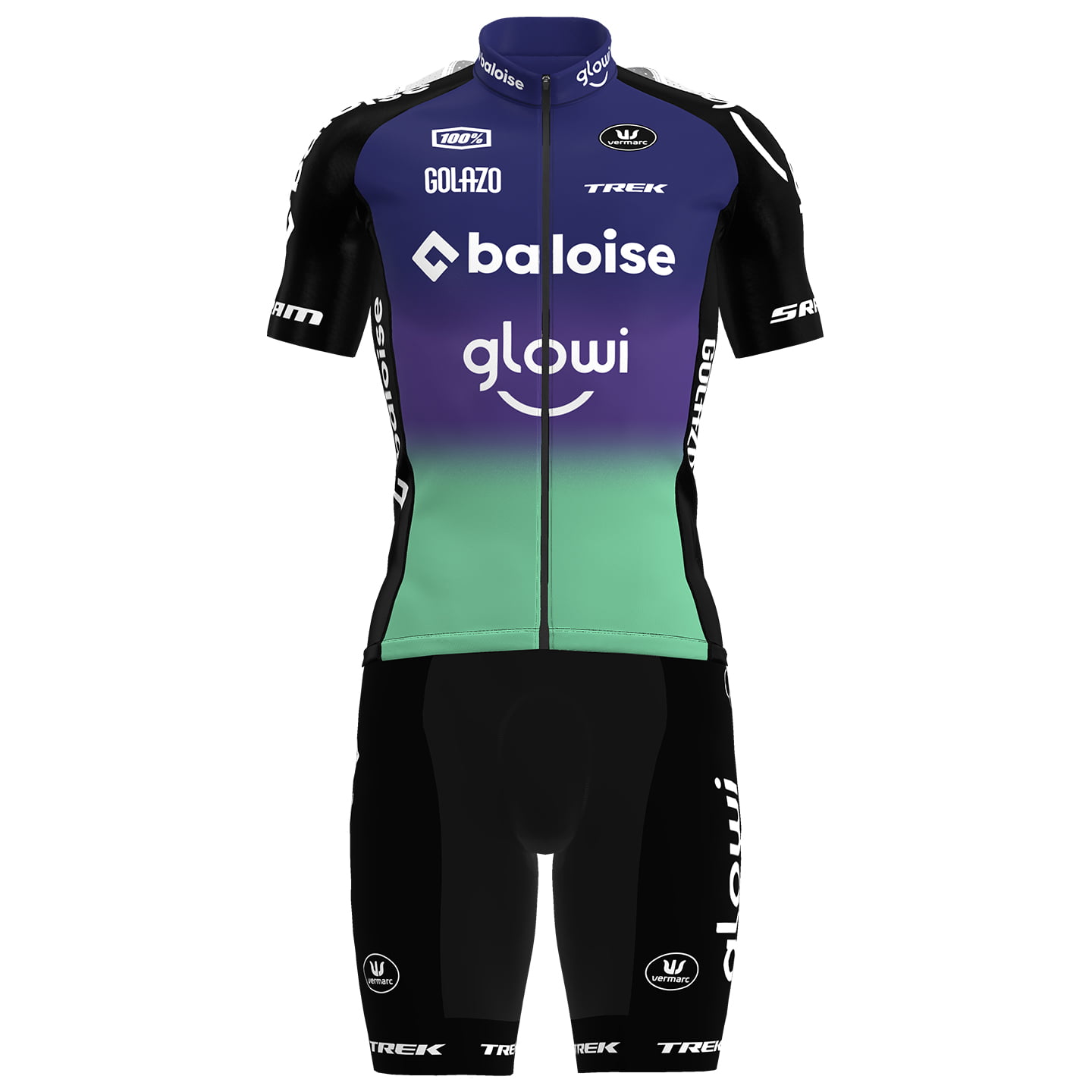 BALOISE GLOWI LIONS 2025 Set (fietsshirt + fietsbroek) set (2 artikelen), voor