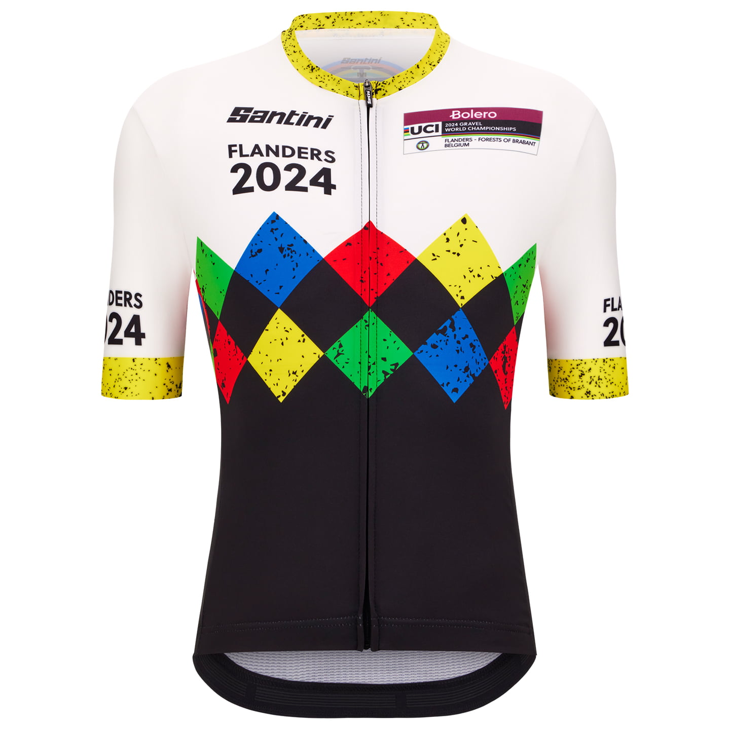 UCI Wereldkampioenschap gravel Jersey 2024, voor heren, Maat L, Wielershirt,
