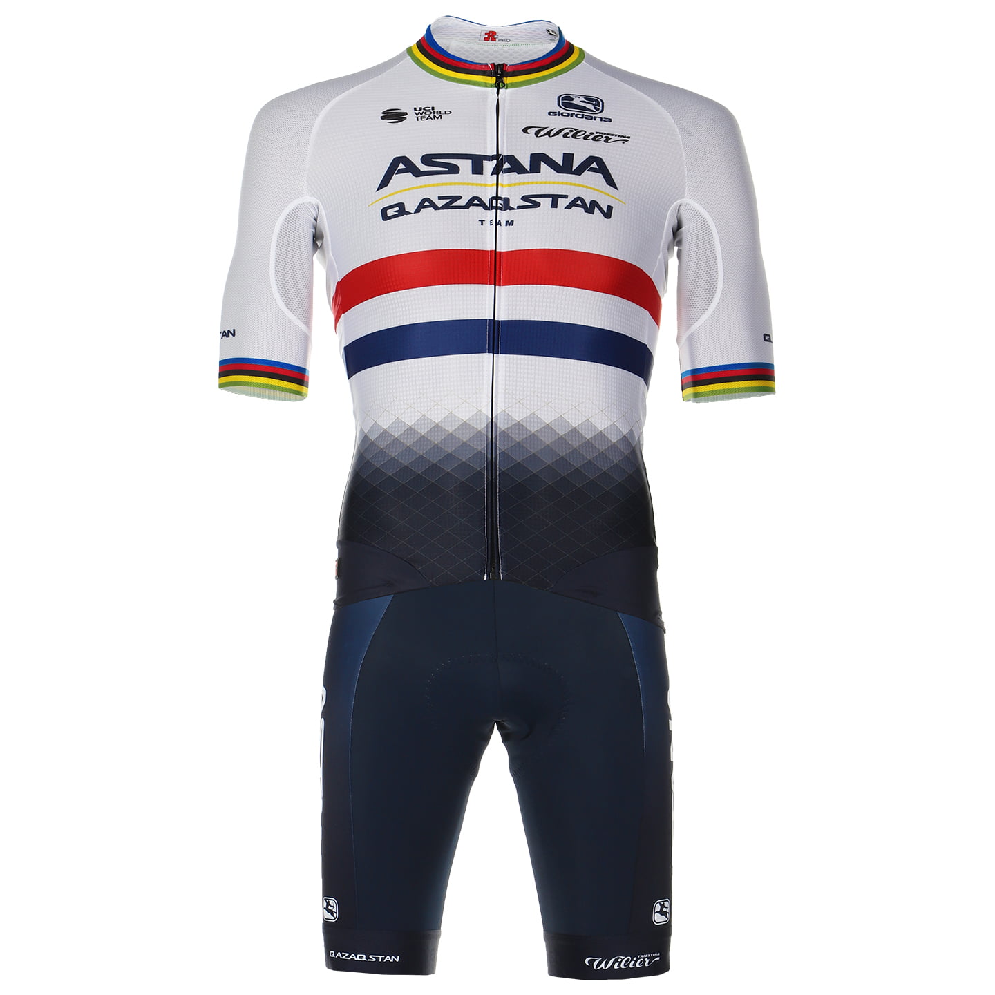 ASTANA QAZAQSTAN British Champion FRC 2023 Set (cycling jersey + cycling shorts) Set (2 pieces), for men, Cycling clothing