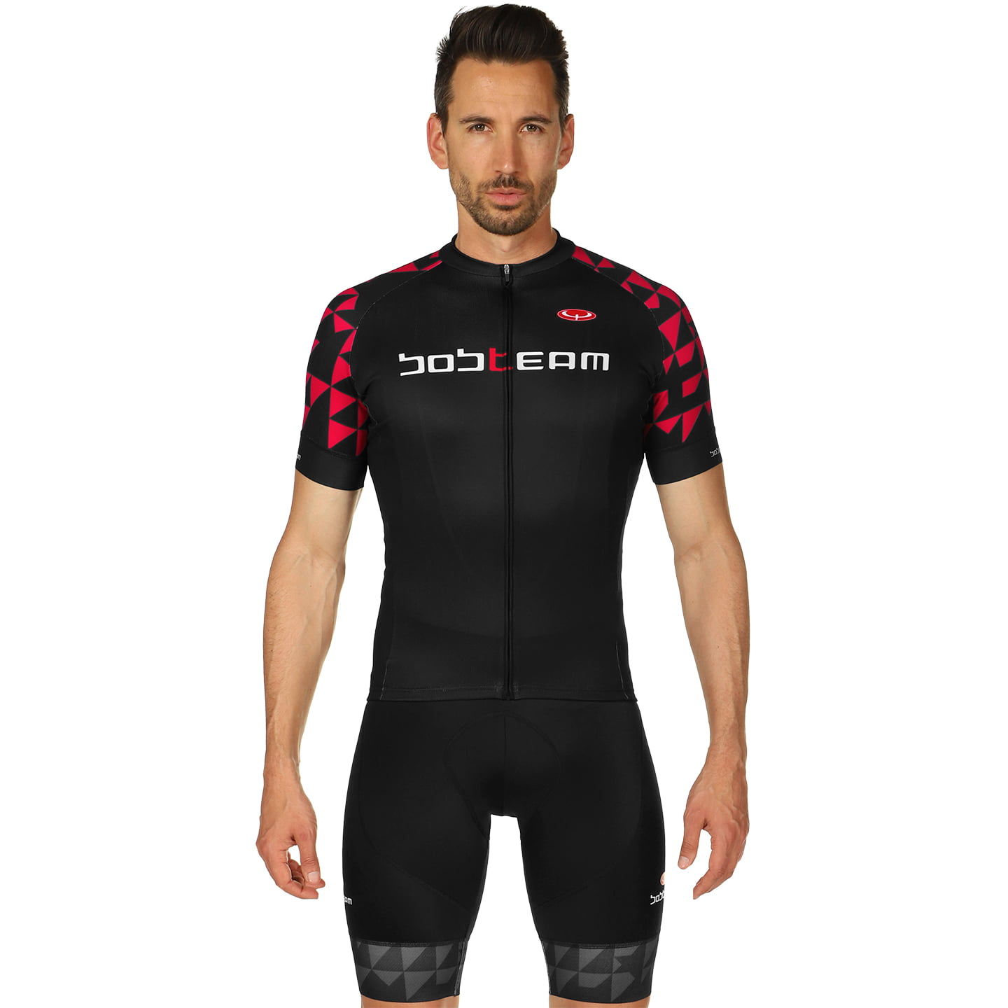 BOBTEAM Les Alpes Set (fietsshirt + fietsbroek) set (2 artikelen), voor heren