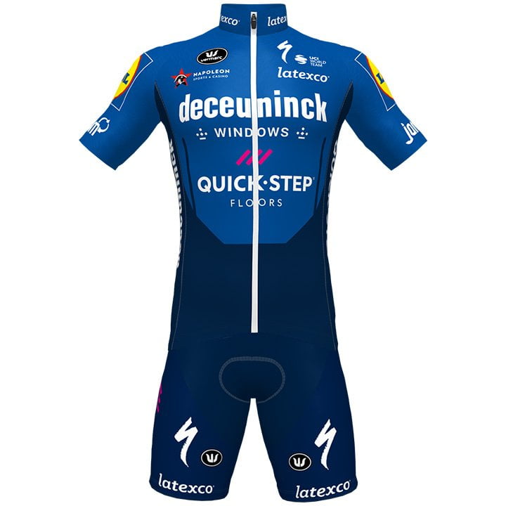 DECEUNINCK QUICK-STEP Aero 2021 Set (fietsshirt + fietsbroek), voor heren, Fiets