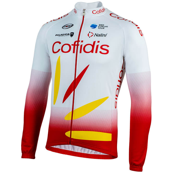COFIDIS SOLUTIONS CREDITS 2019 Long Sleeve Jersey, for men, size 2XL, Cycle shirt, Bike gear
