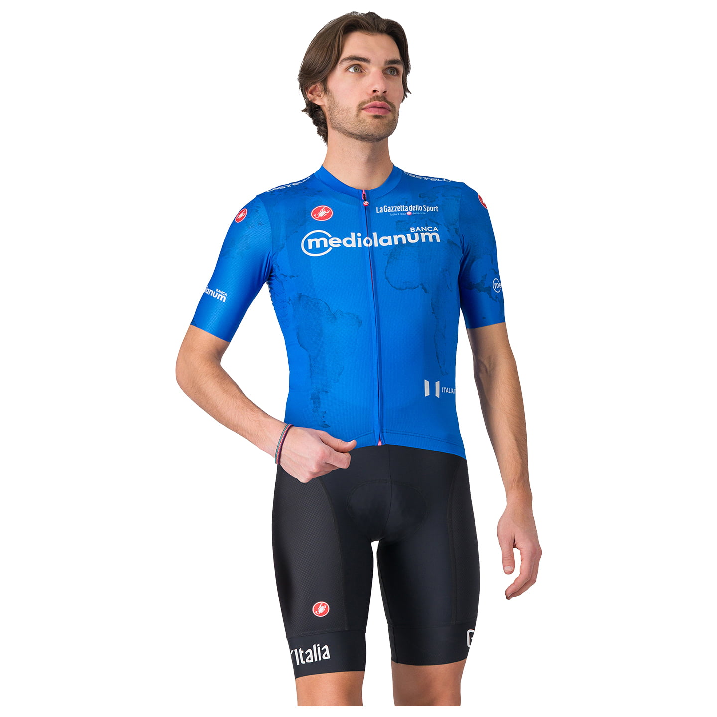 GIRO D'ITALIA Maglia Azzurra 2025 Set (fietsshirt + fietsbroek) set (2