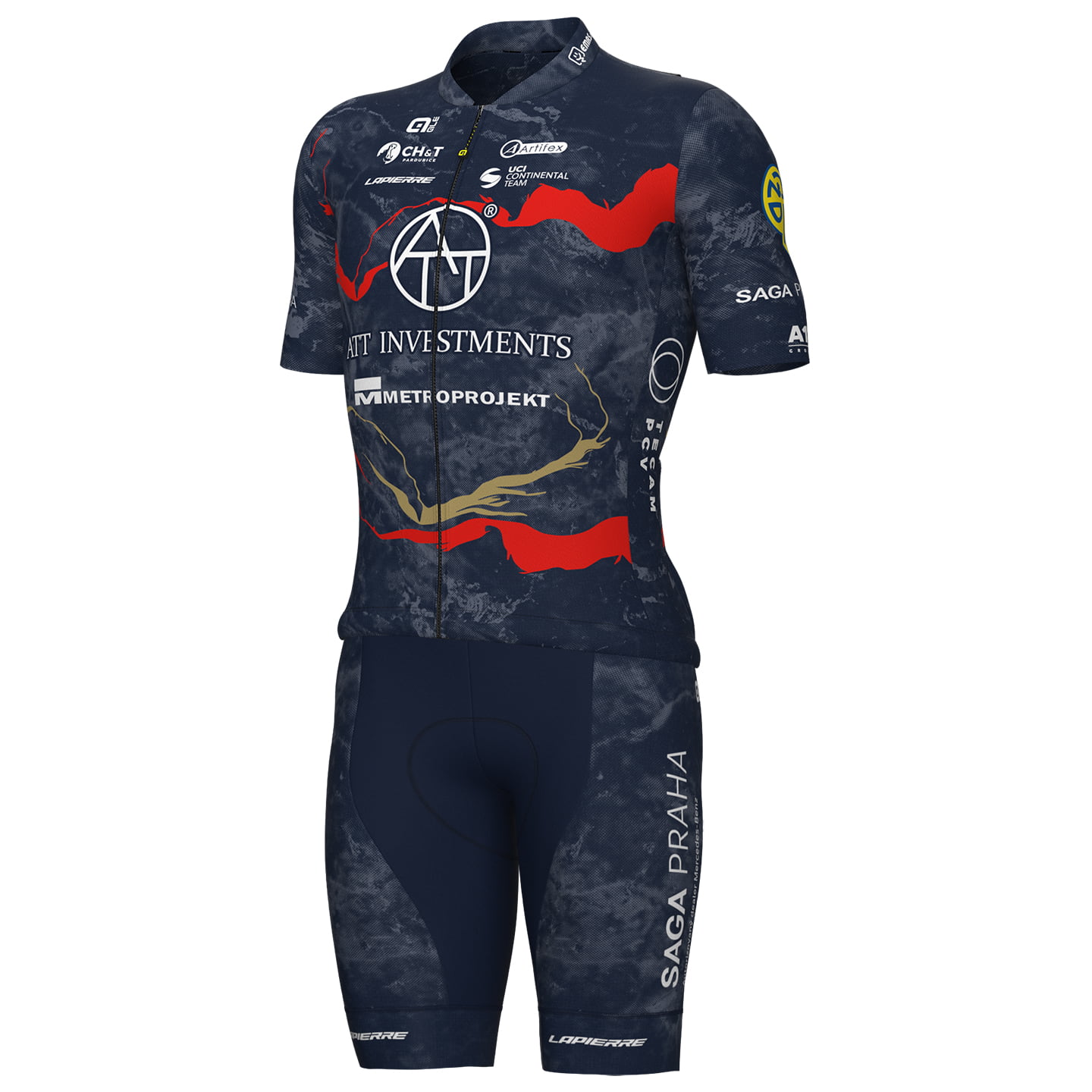 ATT INVESTMENTS 2025 Set (fietsshirt + fietsbroek) set (2 artikelen), voor