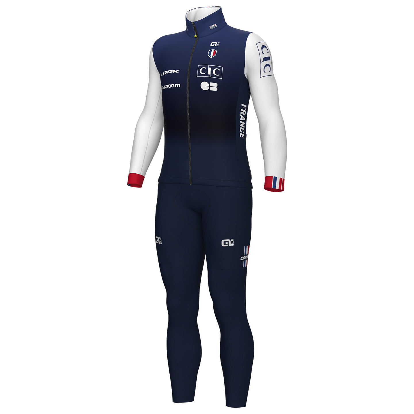 FRANSE NATIONAAL TEAM 2025 Set (winter fietsjack + lange koersbroek) set (2