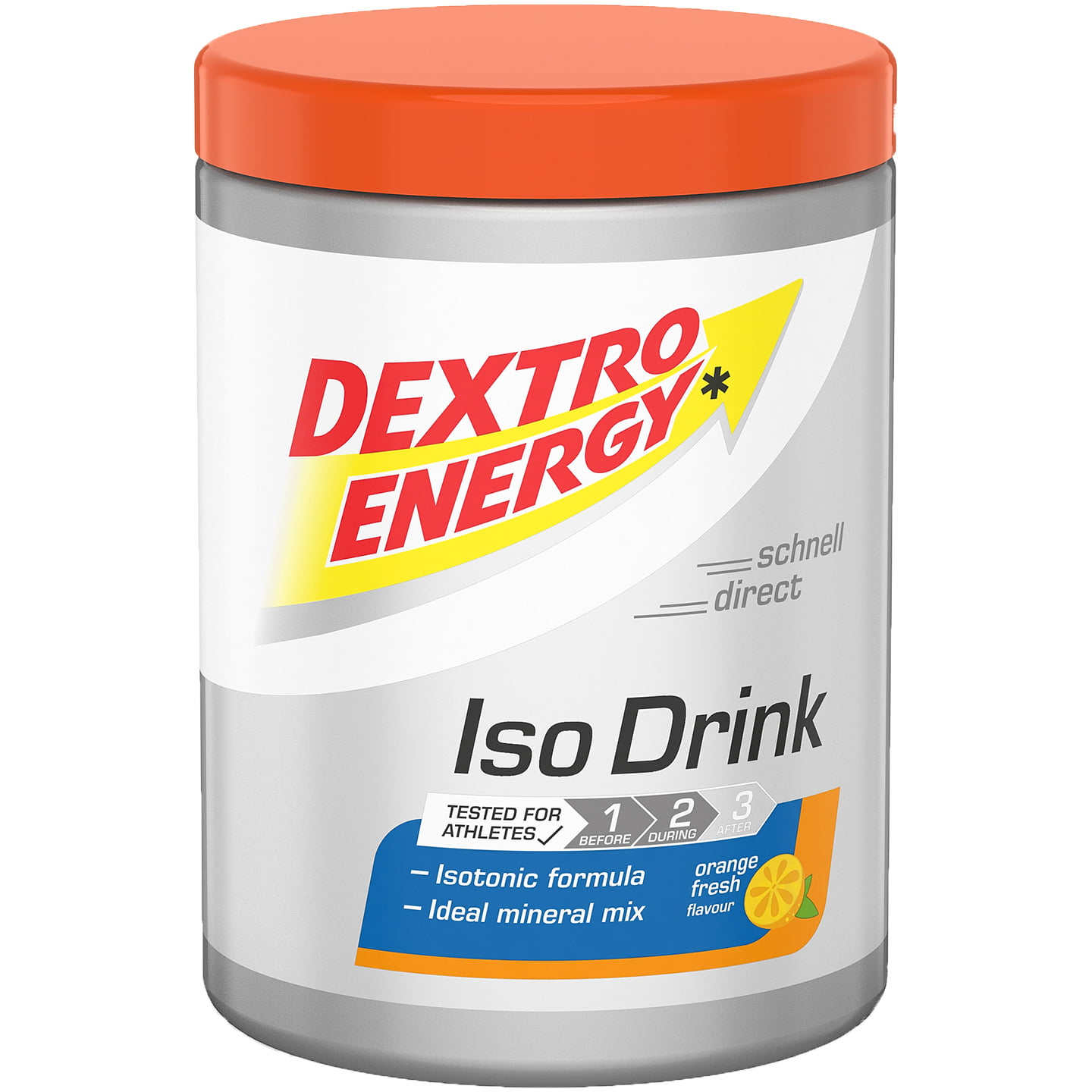 DEXTRO ENERGY Isotonic Sports Orange fresh 440 g per Tub Drink, Power drink, Sports food