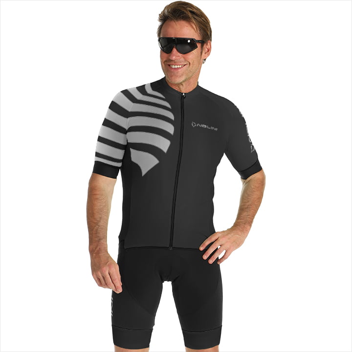 NALINI Stripes Set (fietsshirt + fietsbroek) set (2 artikelen), voor heren