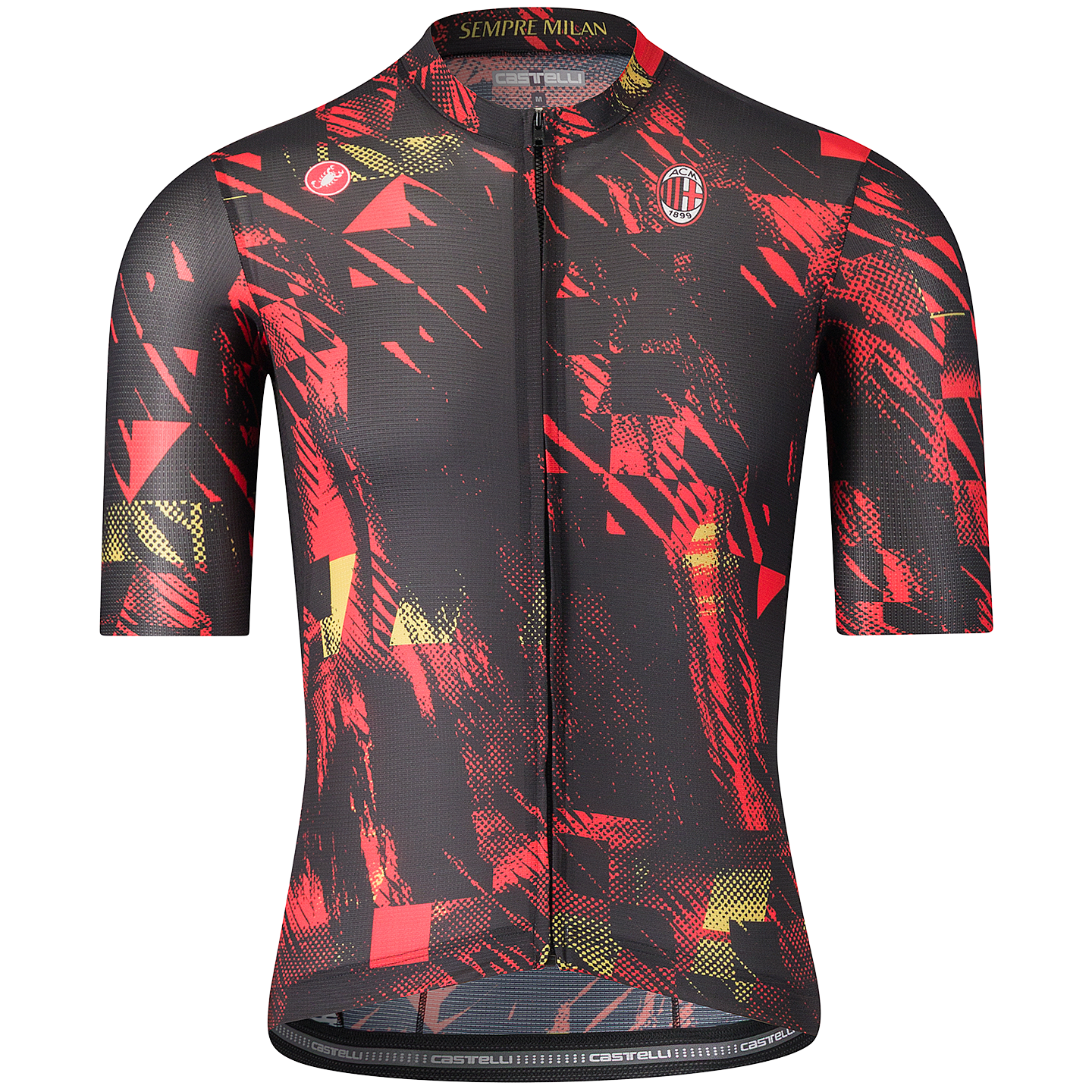 CASTELLI Competizione 3 AC Milan fietsshirt met korte mouwen, voor heren, Maat