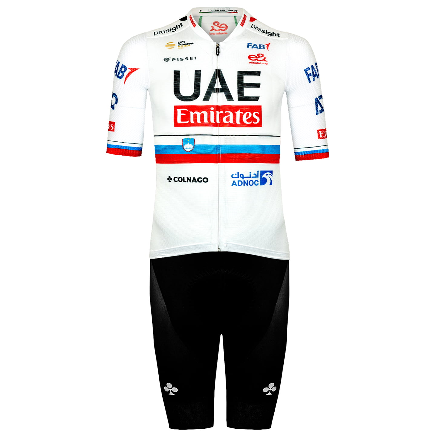 UAE EMIRATES Slowenien 2024 Set (fietsshirt + fietsbroek) set (2 artikelen),