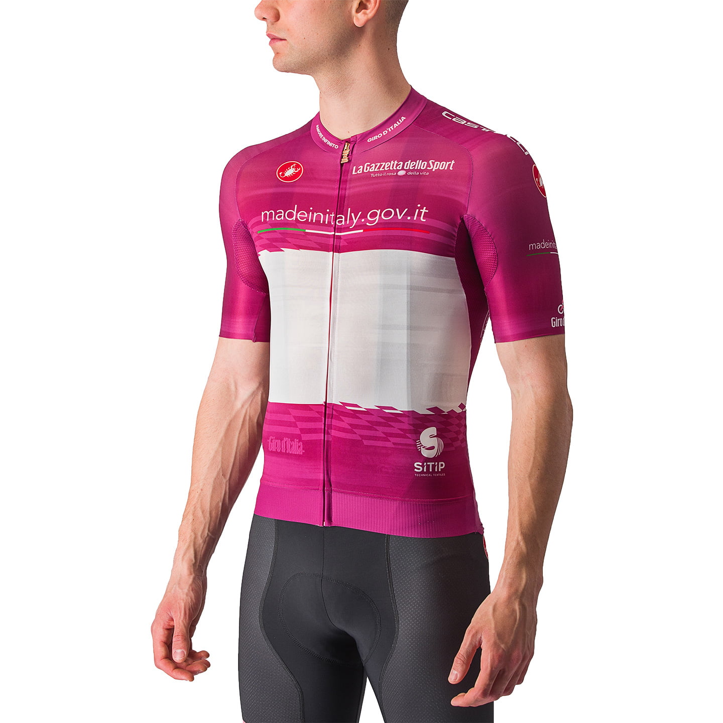 GIRO D’ITALIA Short Sleeve Race Jersey Maglia Ciclamino 2023 Short Sleeve Jersey, for men, size XL, Bike Jersey, Cycle gear