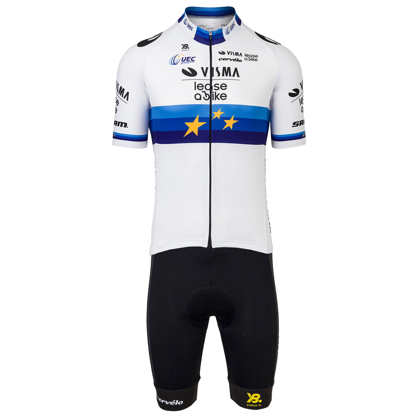 TEAM VISMA LEASE A BIKE Europees kampioen 2025 Set (fietsshirt + fietsbroek) set