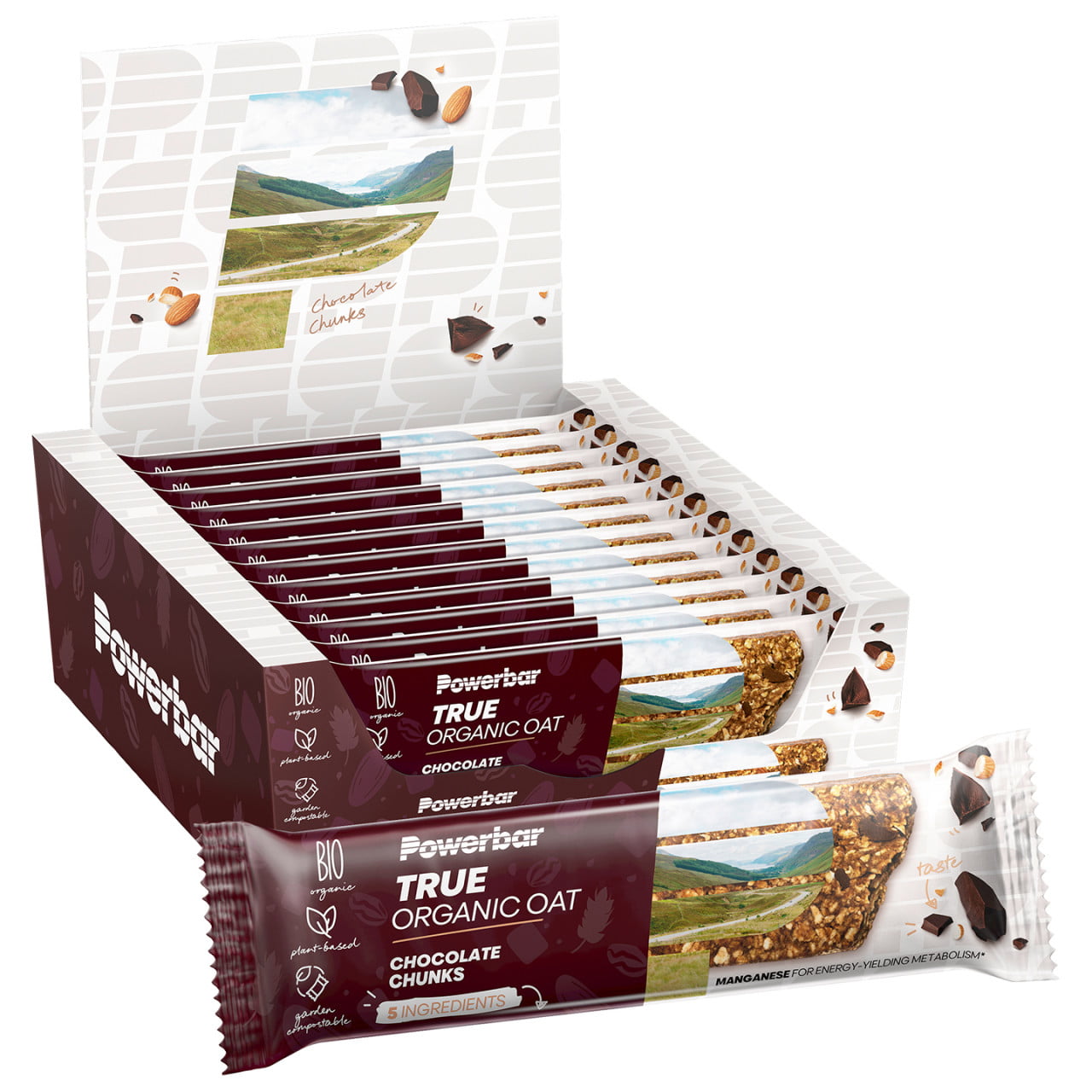 True Organic OAT Bar Chocolate Chunks 16 Bars per Box