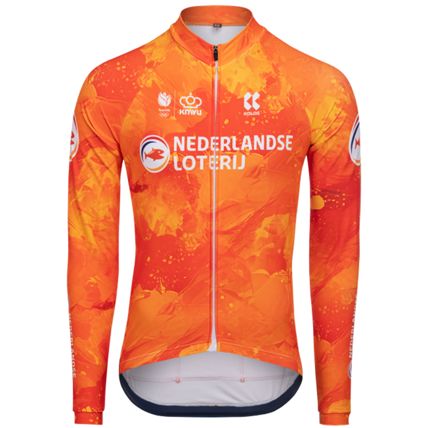 NEDERLANDS NATIONAAL TEAM 2025 fietsshirt met lange mouwen, voor heren, Maat