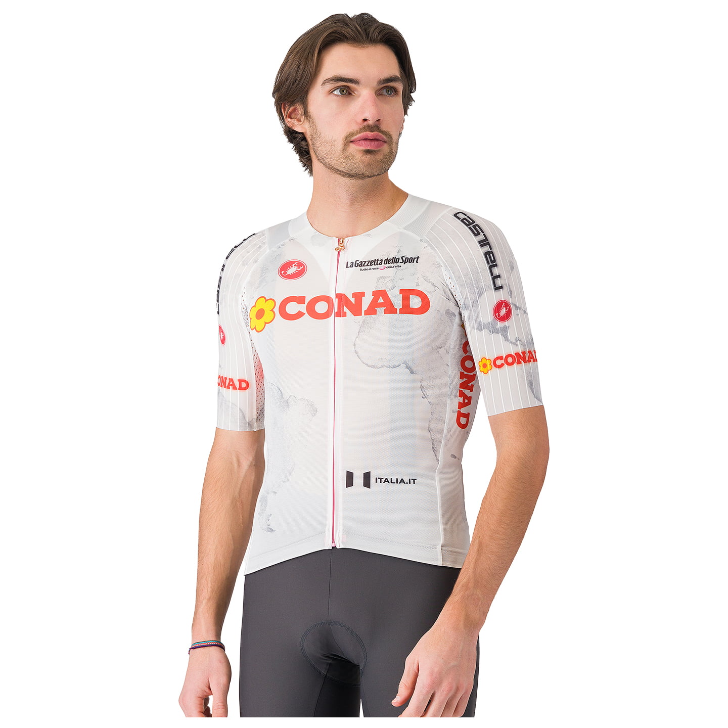 GIRO D'ITALIA Shirt met korte mouwen Race Maglia Bianca 2025 fietsshirt met