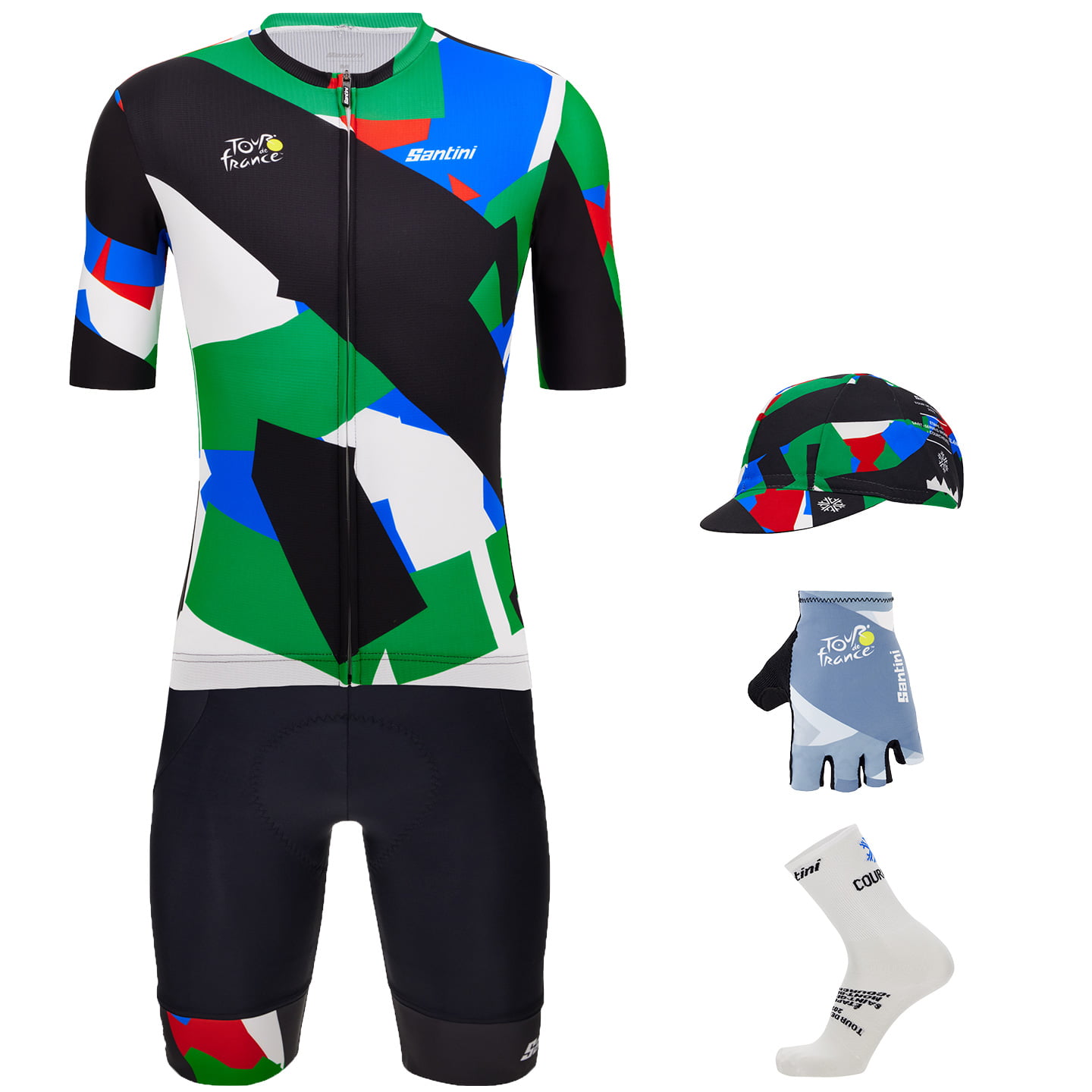 TOUR DE FRANCE Mont Blanc-Courchevel 2023 Maxi-Set (5 pieces), for men, Cycling clothing