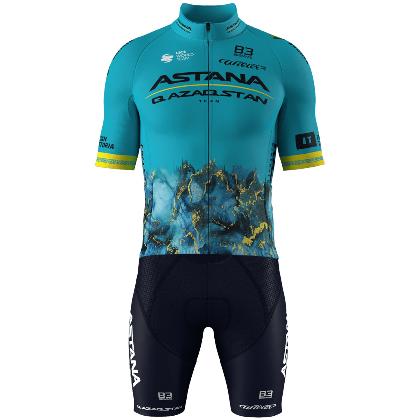 ASTANA QAZAQSTAN 2024 Set (fietsshirt + fietsbroek) set (2 artikelen), voor
