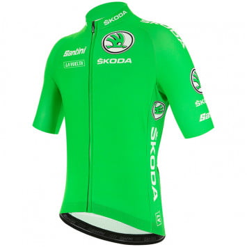 La Vuelta 2020 Groene fietsshirt met korte mouwen SANTINI La Vuelta 2020 Groene fietsshirt met korte mouwen